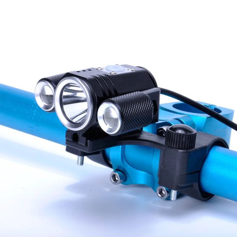 Excellent Bicycle Accessories Aluminum Alloy Front Lamp Handlebar Frame Light T6+2*XPE2 Waterproof LED Bike Bicycle 1