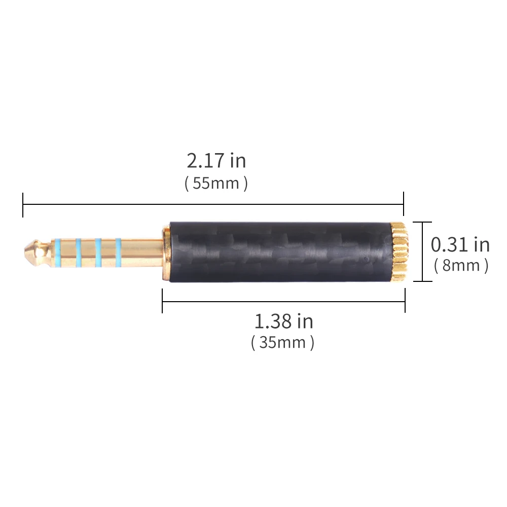 OKCSC разъем для наушников 4,4 мм/3,5 мм/2,5 мм Мужской адаптер для 2,5 мм/3,5 мм Женский Сбалансированный углеродного волокна для наушников DIY аксессуар для SONY