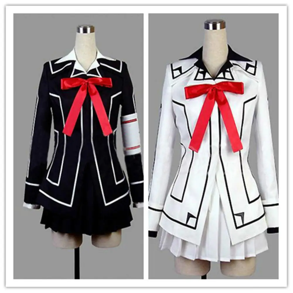 

CosZtkhp 2019 New Vampire Knight Cosplay Costume Yuki or Black Womens Cross White Dress uniform Jacket Pants Set