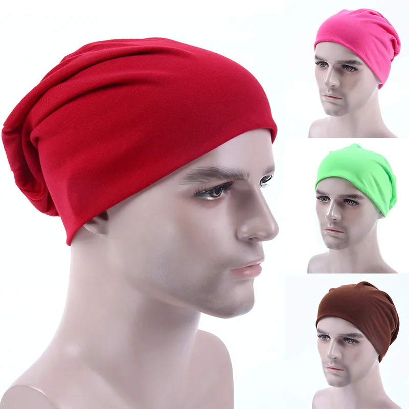  Fashion Spring Autumn Men Knitted Cap Gorros Winter Women Beanies Hat Unisex Cotton High Quality Casual Skullies Solid Color 