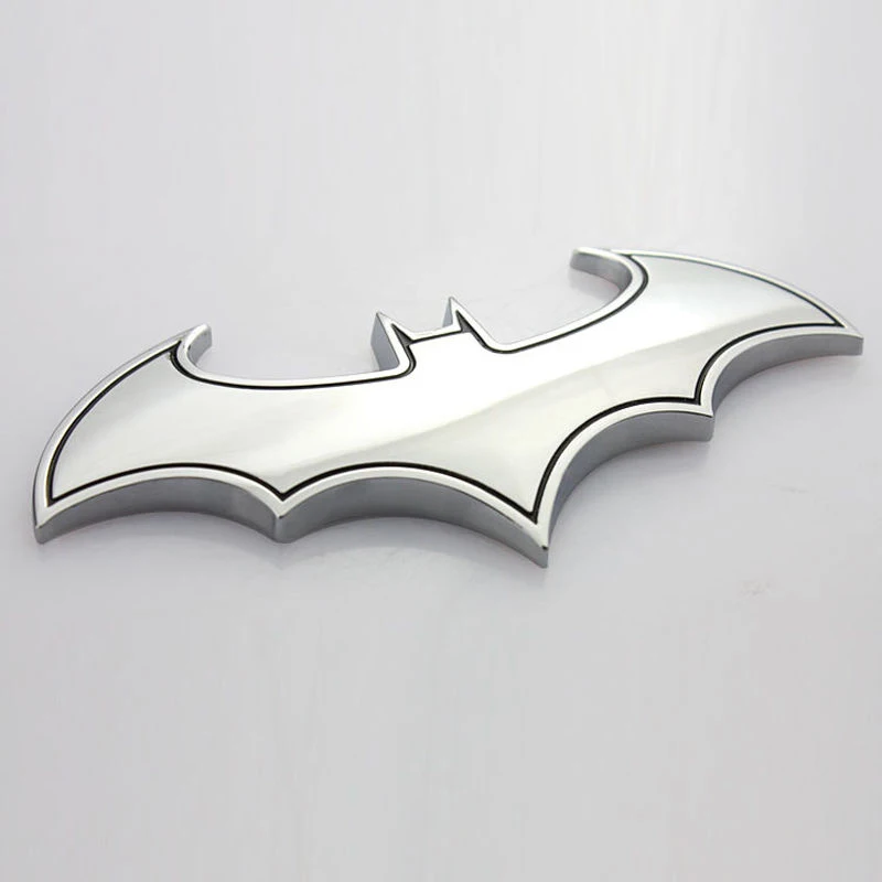 1Pc x Cool 3D Metal Bat Logo Car Sticker Metal Batman Badge Emblem Tail Decal