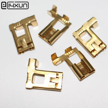 

50Pcs 7.8mm Curved Crimp Spade Terminal Connection 7.8 mm Flag Copper Terminals Adaptor Connector Car Auto Boat Modified parts