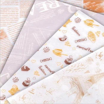 

500 sheets Waxed paper / food packaging / hamburger sandwich baked goods / candy wrappers / nougat / greaseproof paper