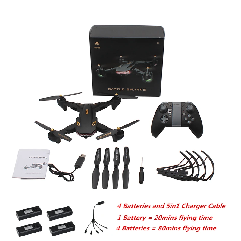 VISUO XS809S складной селфи Дрон FPV Дроны с камерой HD 20 минут Летающий XS809HW