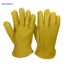 RJS рабочие перчатки из овечьей кожи мужские рабочие сварочные перчатки защитные спортивные мото износостойкие GlovesNG4026