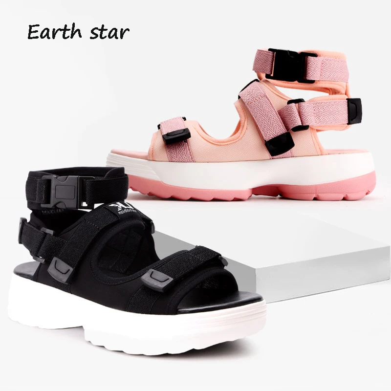 

EARTH STAR 2018 Summer New Playa Shoes Women Fashion Brand Beach Sandal Lady footware Female Breathable Adult Girl chaussure