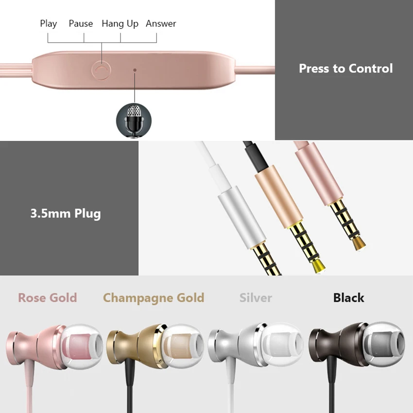 Наушники Aimitek In Ear спортивные гарнитуры магнитные стереонаушники с микрофоном