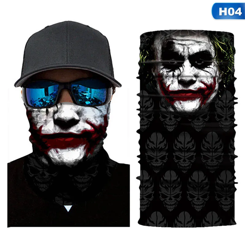 3D бесшовный Балаклава волшебный шарф маска для лица и шеи Призрак Череп Скелет бандана щит Повязка На Голову Бандана для мужчин велосипед - Цвет: 04