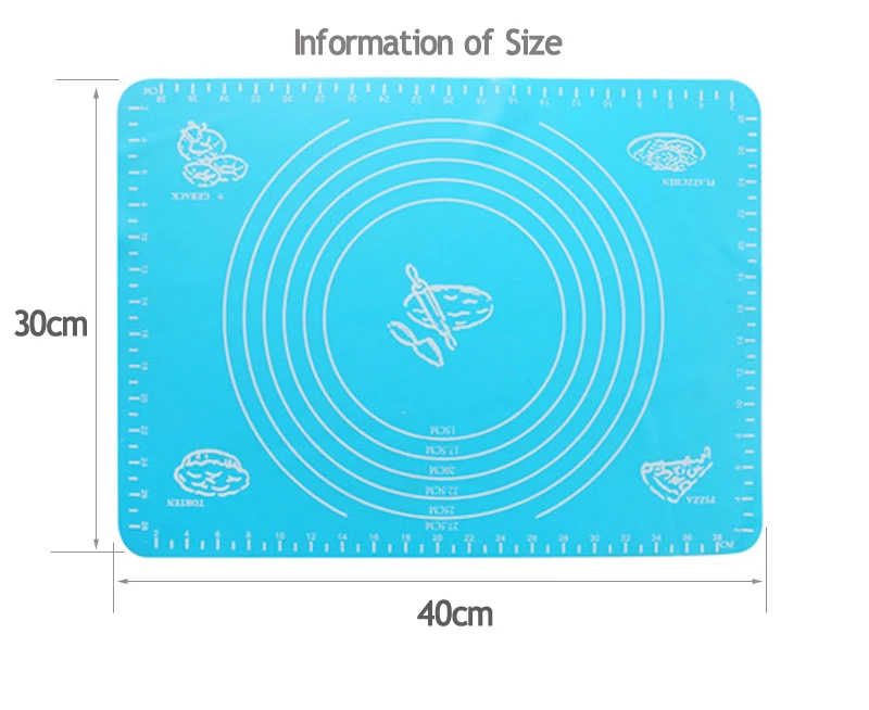EPASUN коврик для выпечки лист силиконового раскатывания теста Кондитерские торты коврик для выпечки Посуда лайнер печь для пиццы коврик для выпечки инструмент для выпечки коврик