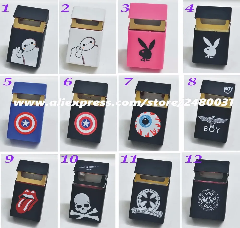 

SHYNE Portasigarette 20PC Cigarette Silicone Cigarette Case Box Women Cover Container For standard Cigarettes,Cigarette Case Box