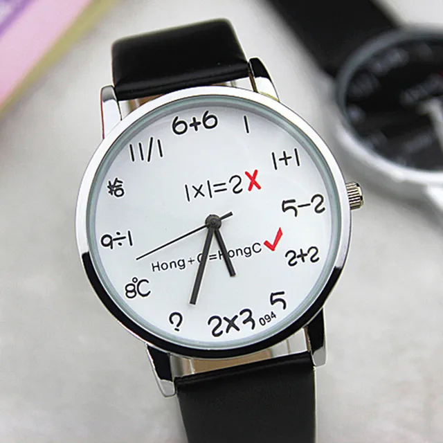 Creative Math Geneva Cartoon Watch Children's Watches Leather Strap Bracelet Kid Creative Math Geneva Cartoon Watch Children's Watches Leather Strap Bracelet Kid