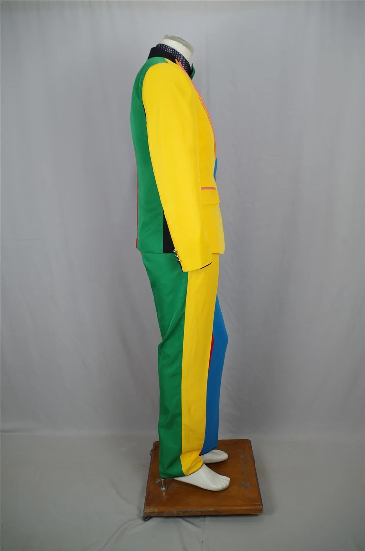 Irregular Colorful Men's Suits Magician Clown Performance Stage Outfits Nightclub Male Singer Host Blazers Pants Suit DS Costume