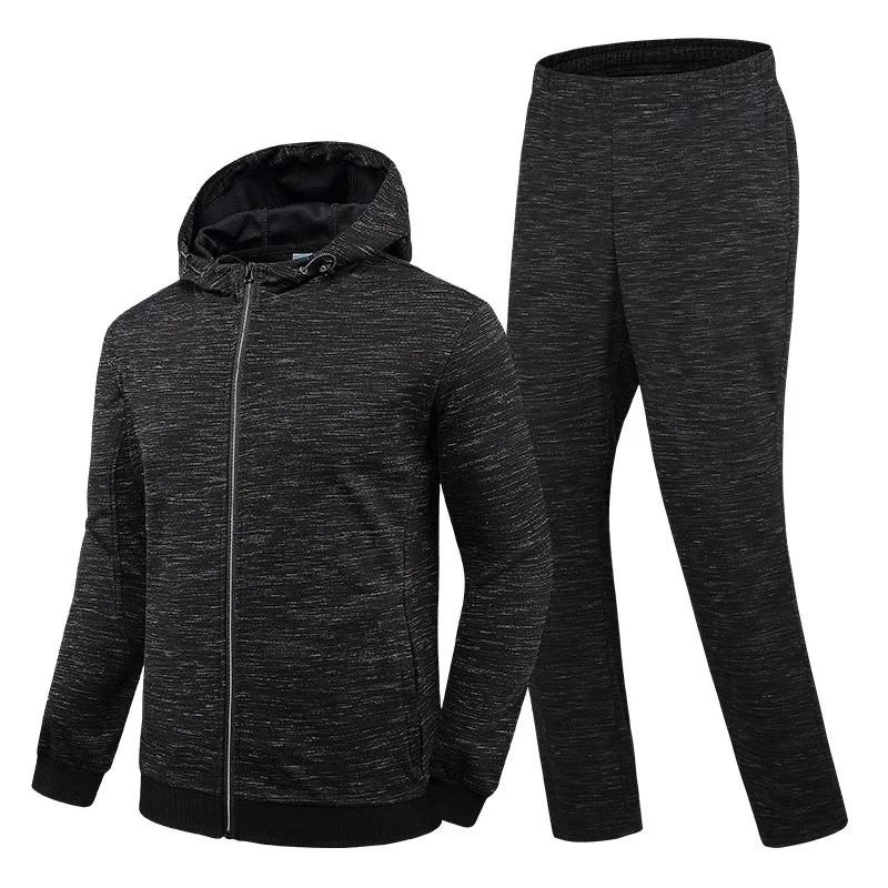 Men's Sports Hoodie Set Men Stand Collar Cardigan Sportswear Casual Cotton Set Spring Autumn 2019 Baseball Clothes Two Piece Set