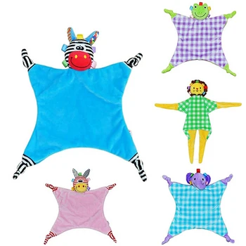 

New 5 Style Newborn Baby Appease Towel Baby Hand Towel Rattle Toys Grasping Soft Comforting Doll Infant Toys