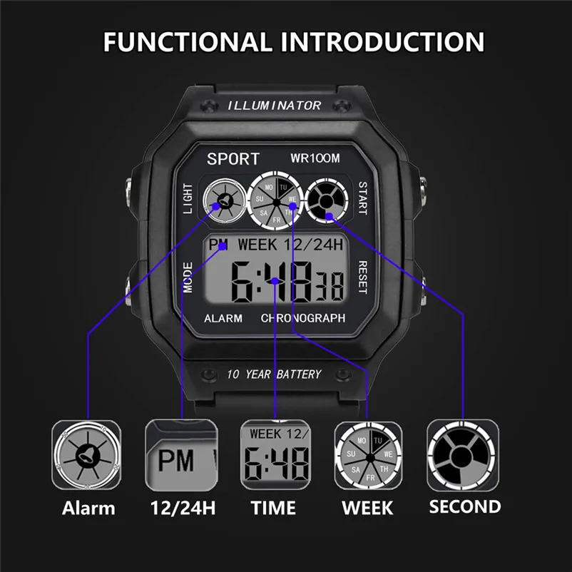 Luxury brand watches men sports watches waterproof Analog Digital Military Army LED Wrist Watch Clock relojes hombre O31 (7)