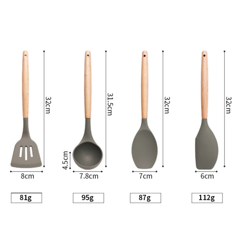 Silicone Spatula Heat-resistant Soup Spoon Non-stick Special Cooking Shovel Kitchen Tools Silicone Spatula Heat-resistant Soup Spoon Non-stick Special Cooking Shovel Kitchen Tools