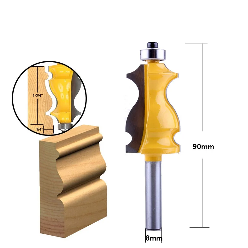 8 мм хвостовик архитектурный цементированный карбид литья фрезы обрезки древесины фрезы для резчик по дереву электроинструменты - Длина режущей кромки: Router Bit
