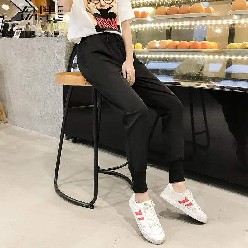 

Black Casual Pants Women Harem Plus Size Pantalon Femme Pantalones Mujer Female Trousers 100kg