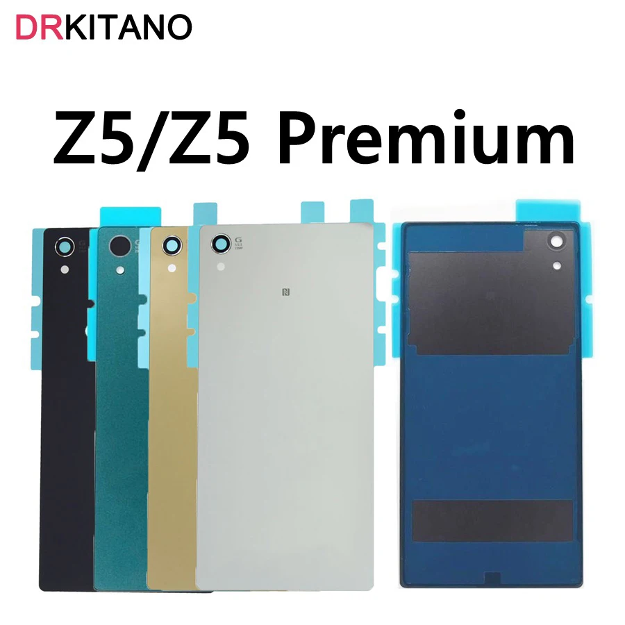 

For 5.2" SONY XPERIA Z5 Back Glass Battery Cover Case Door For SONY Z5 Premium Back Glass Cover Z5P Rear Housing Panel Replace