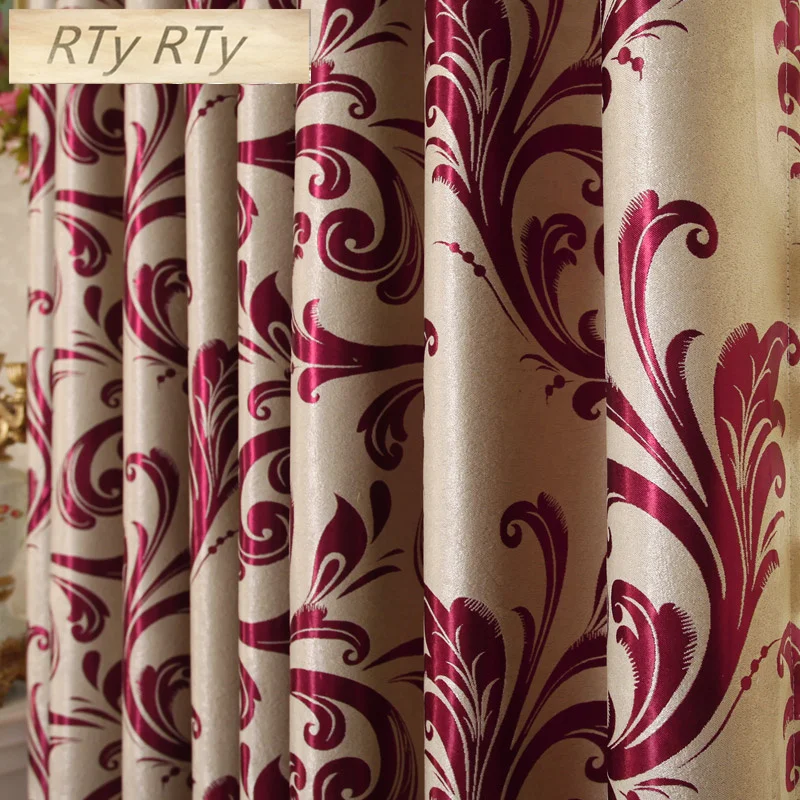 

2018 New Curtains For Dining Living Bedroom Room High-class european-stylefaux suede window shade customization beautiful