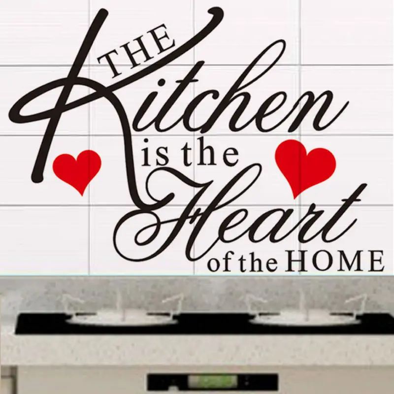 

The kitchen is the heart of the home quote wall decal zooyoo8191 decorative adesivo de parede removable vinyl wall sticker