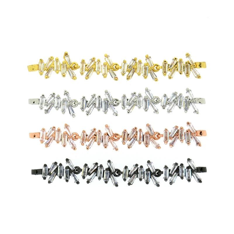 

New Style Jewelry DIY Making Bracelets Accessories Parts Cubic Zirconia Pattern Charms Crystal Connectors Diy Jewelry