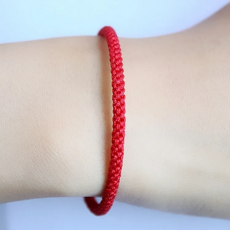 RongDe Chinese style Braided Lucky Red String Bracelet Red thread Stone Handmade Weaving For Men Women Lovers Couple Bracelet