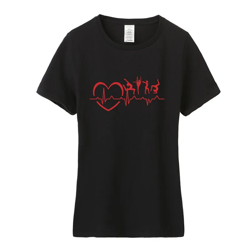 Новинка, летние женские футболки для гимнастики с сердцебиением, хлопковые женские футболки с коротким рукавом для гимнастики, женские футболки для девушек, футболки для гимнастики с сердцебиением, TM-006