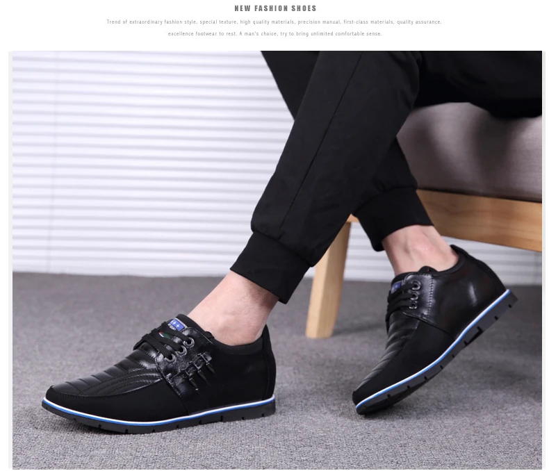 Misawla/Новинка; весенняя обувь, увеличивающая рост; Мужская обувь из натуральной кожи; брендовая черная Молодежная Обувь На Шнуровке; высокое качество; обувь для вождения; Hombre