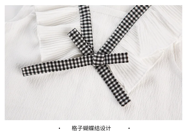Casual Teen Girls Clothes 2019 New Summer Children Clothing Set Ruffles Tops Plaid Shorts 2Pcs Kids Suit For Girls Outfits 3-14Y (16)