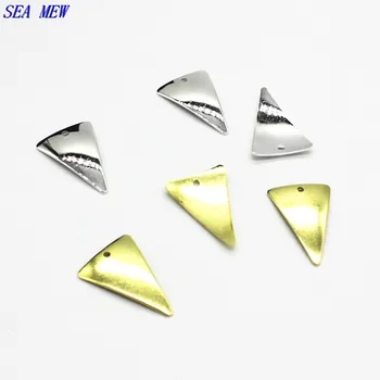 

SEA MEW 19*13mm Copper 3 Colors Plated Arch Triangle Charm Connectors For Jewelry Making