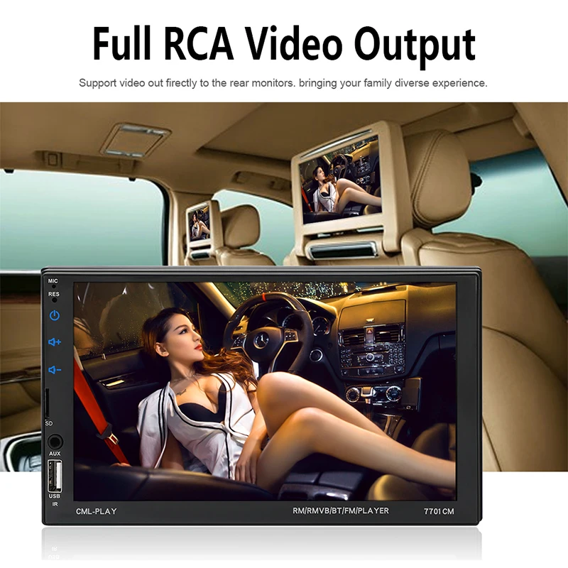 Cemichen автомобильное радио Bluetooth 7 &quotсенсорный экран BT Hands free AUX USB FM Авто Аудио