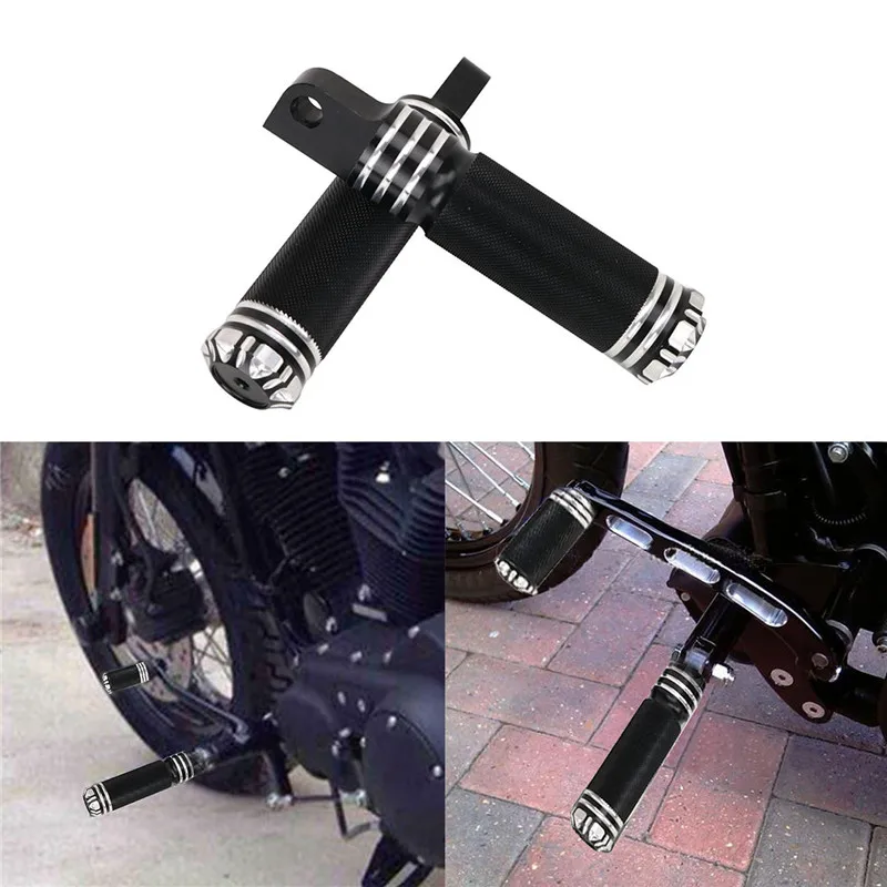 CNC Black Footrest Foot Pegs + Shifter Peg for Harley Sportster Touring
