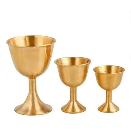 

Brass Healthy Wine Cup Pure Copper Tableware Creative Craft Outdoor Bottle