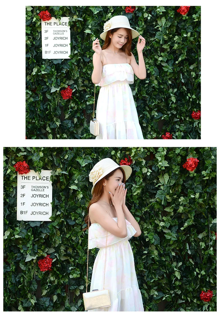 Женская Солнцезащитная Женская Летняя шляпка, корейский модный цветок для соломенной шляпки, солнцезащитная Кепка для путешествий, пляжа, рабака солнца, шляпа