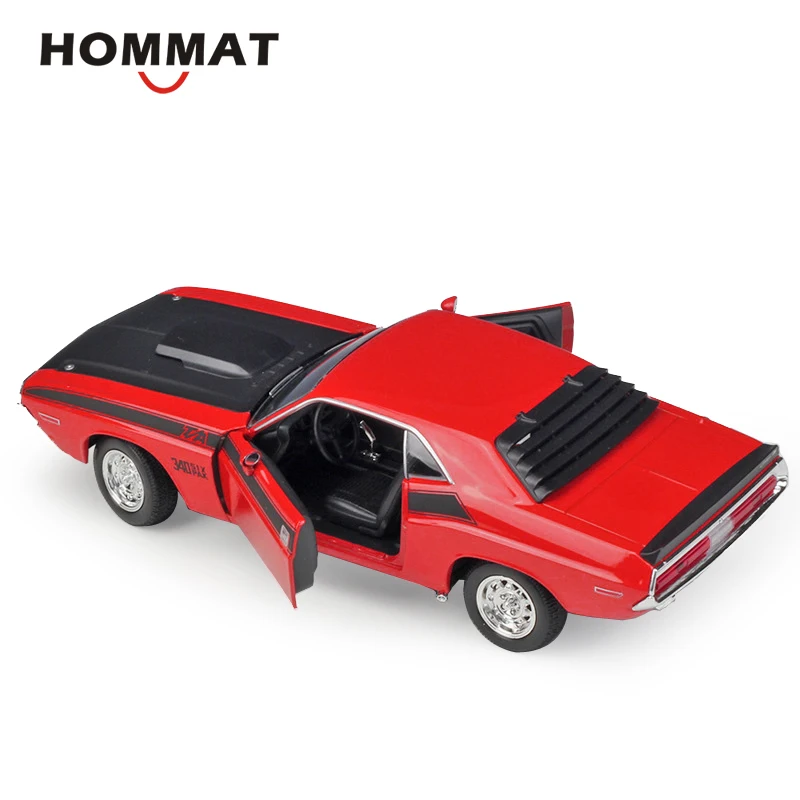 Hommate Simulation Welly 1:24 Scale 1970 Dodge Challenger T \ A Модель из сплава мышц литые игрушечные машинки Коллекционная модель автомобиля