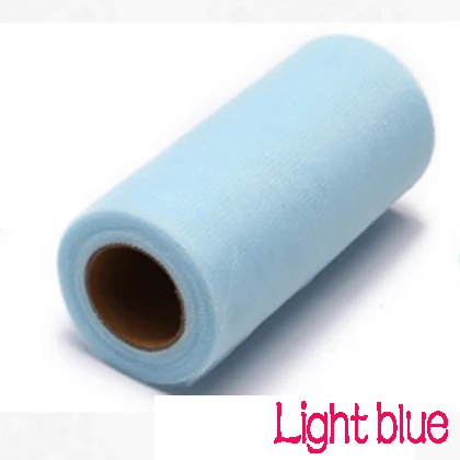 Тюль рулон 15 см 22 м рулон ткань катушка пачка детский душ вечерние упаковка для подарка на день рождения Свадебные украшения вечерние сувениры события - Цвет: Light blue