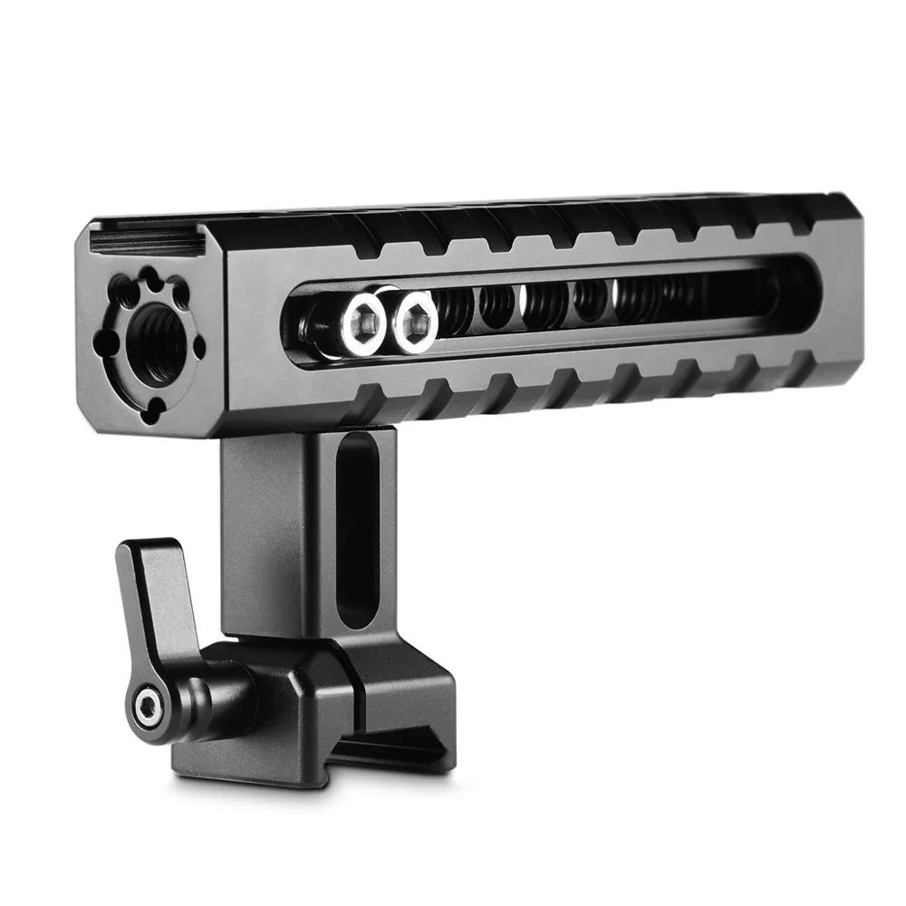 SmallRig Nato Handgrip Nato Clamp Handle With Mounting Thread Holes Cold Shoe Mounts for DSLR Camer