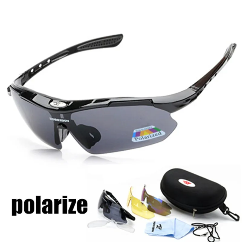ROBESBON 3 Lens Cycling Sunglasses Men Women Myopia Polarized Eyewear Outdoor Sports Mountain