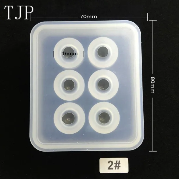 Новая прозрачная прямоугольная силиконовая форма для бусин квадратный шар 6 подвесных отверстий DIY форма из эпоксидной смолы для ювелирных изделий полимерные формы для ювелирных изделий - Цвет: 2