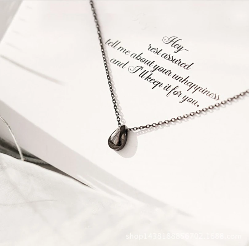 1 шт. Новая мода Small Mini Серебряный Water Drop Подвеска Цепочки и ожерелья Boho ювелирные