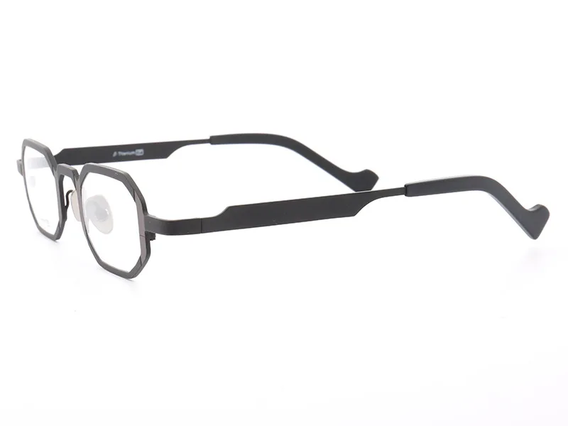 MUZZ Pure титановые оправы модные инсайдерские мужские Оптические шестигранные супер маленькие полные оправы очки оправа Высокая