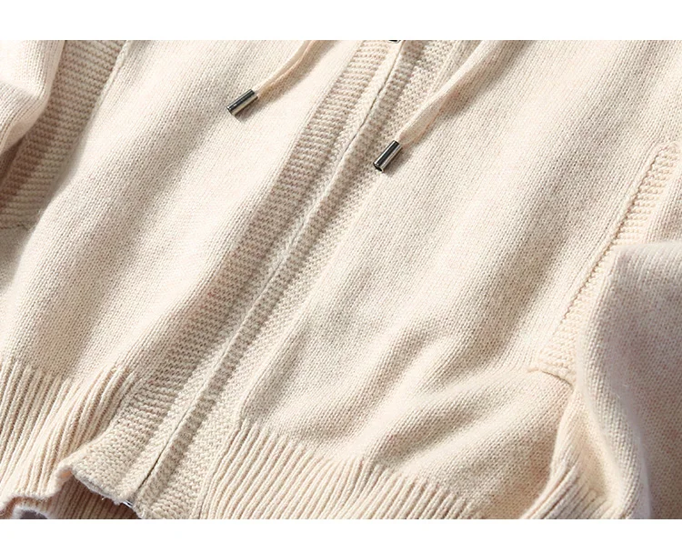 2018 ограниченное по времени предложение-шерсть полный Новинка зимы кашемир из двух частей Для женщин Повседневное свитер с капюшоном