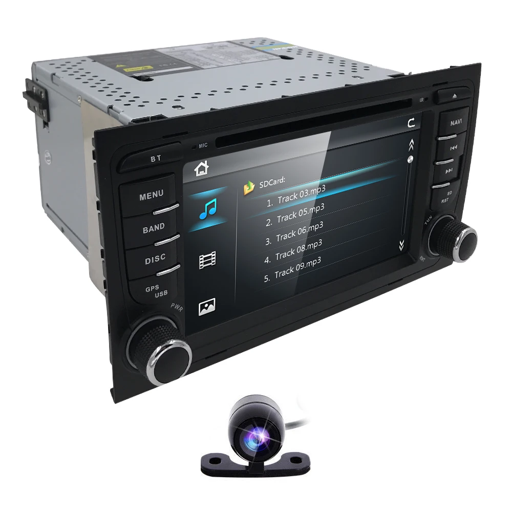 Excellent HIZPO 7 Inch Touch screen Car DVD player for Audi A4 B6 2000-2006 year RS4 Seat Exeo GPS navigation BT DVR  Free camera Map card 5