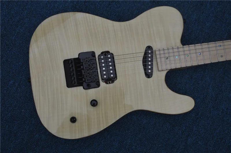 

Raw wood color Maple fingerboard tl Double swing bridge 6-string Electric Guitar Free shipping Custom customizable logo