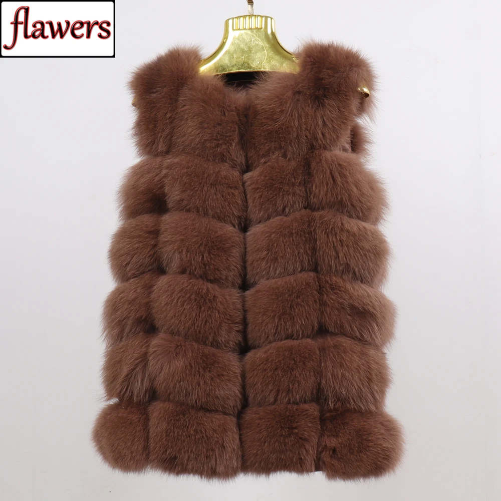 2022 Women Natural Real Fox Fur Vest Good Quality 100genuine Real Fox