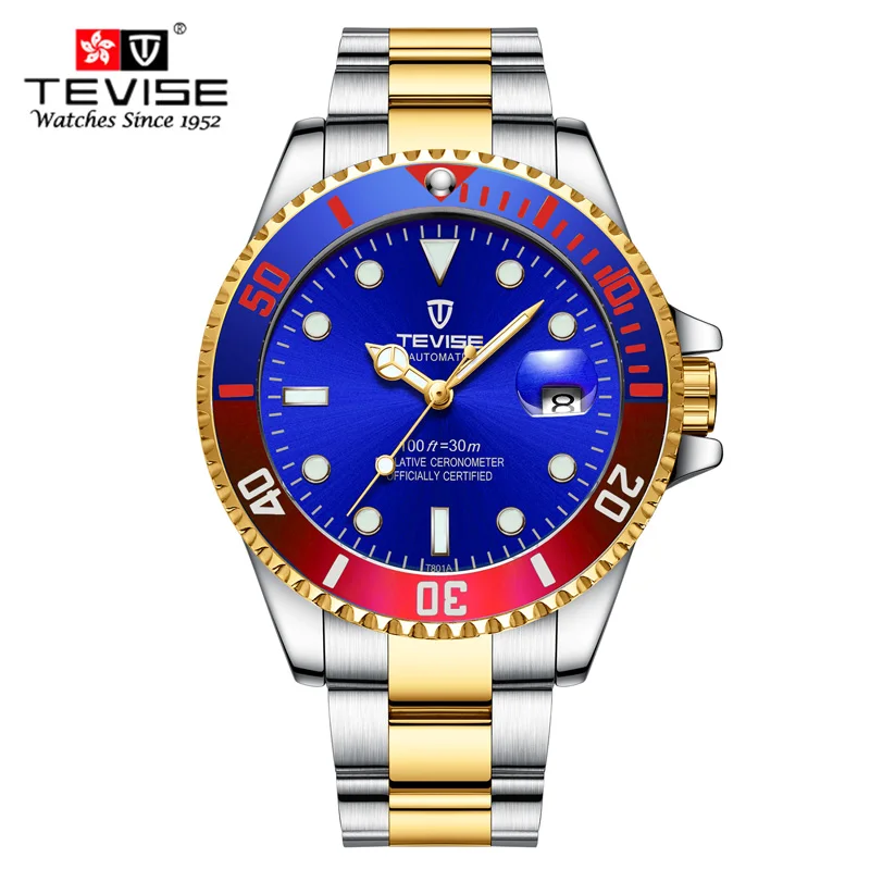 

Hot Tevise Top Brand Men Mechanical Watch Automatic Role Fashion luxury Rotator Discs Dreams Clock Male Reloj Hombre Relogio