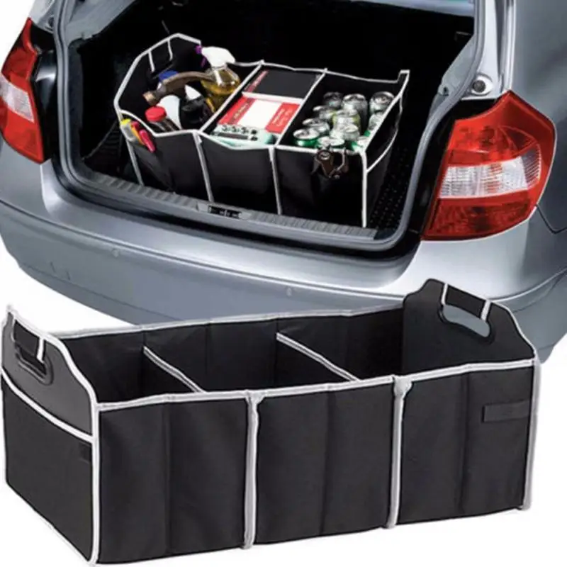 2018 car auto Waterproof Foldable Black Car Boot Organizer Storage Bag
