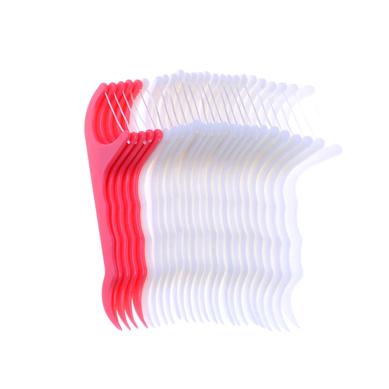25 шт./компл. одноразовые Пластик зубочистки зубная щетка зубная нить отбеливающий уход за зубами инструментов для чистки полости рта