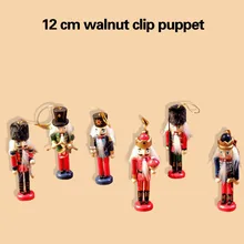 6 stücke Nussknacker Puppen Zakka Kreative Desktop weapen Dekoration 12 cm Holz Ornamente Walnüsse Soldaten Puppe